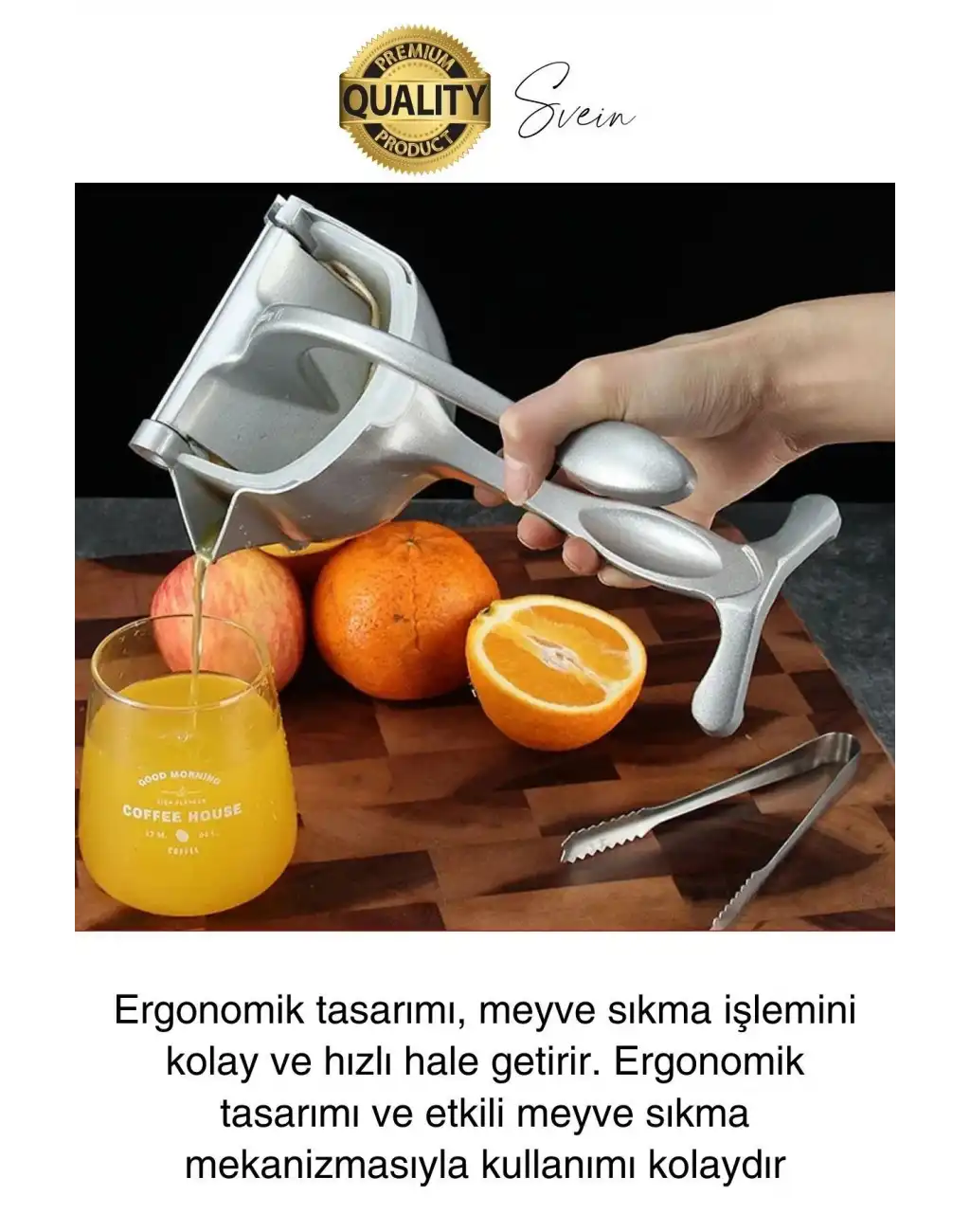 Premium Alüminyum Katı Meyve Sıkacağı Narenciye Portakal Limon Suyu Basınçlı Manuel Ev Mutfak Aleti