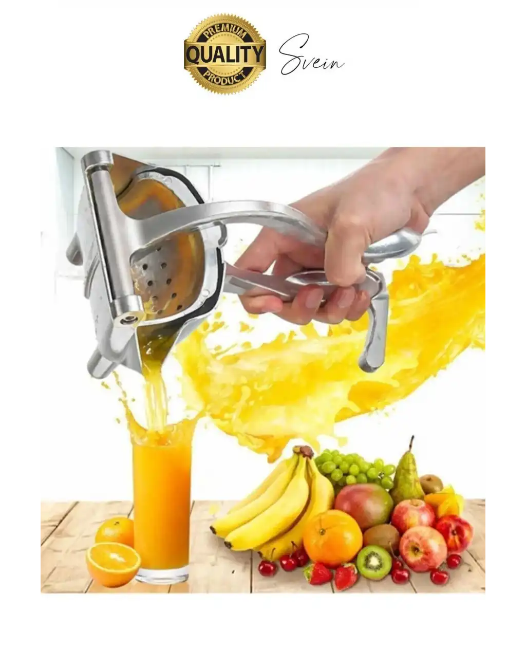 Premium Alüminyum Katı Meyve Sıkacağı Narenciye Portakal Limon Suyu Basınçlı Manuel Ev Mutfak Aleti