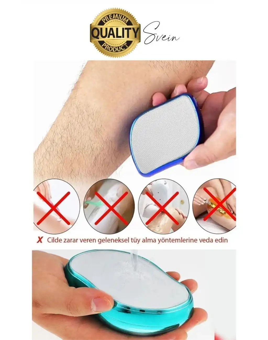 #Epilatör Acısız Ağrısız Tüy Dökücü Epilasyon Aleti Manuel Kıl Kristal Alma Epilatör Silgisi Kol Bacak Vücut