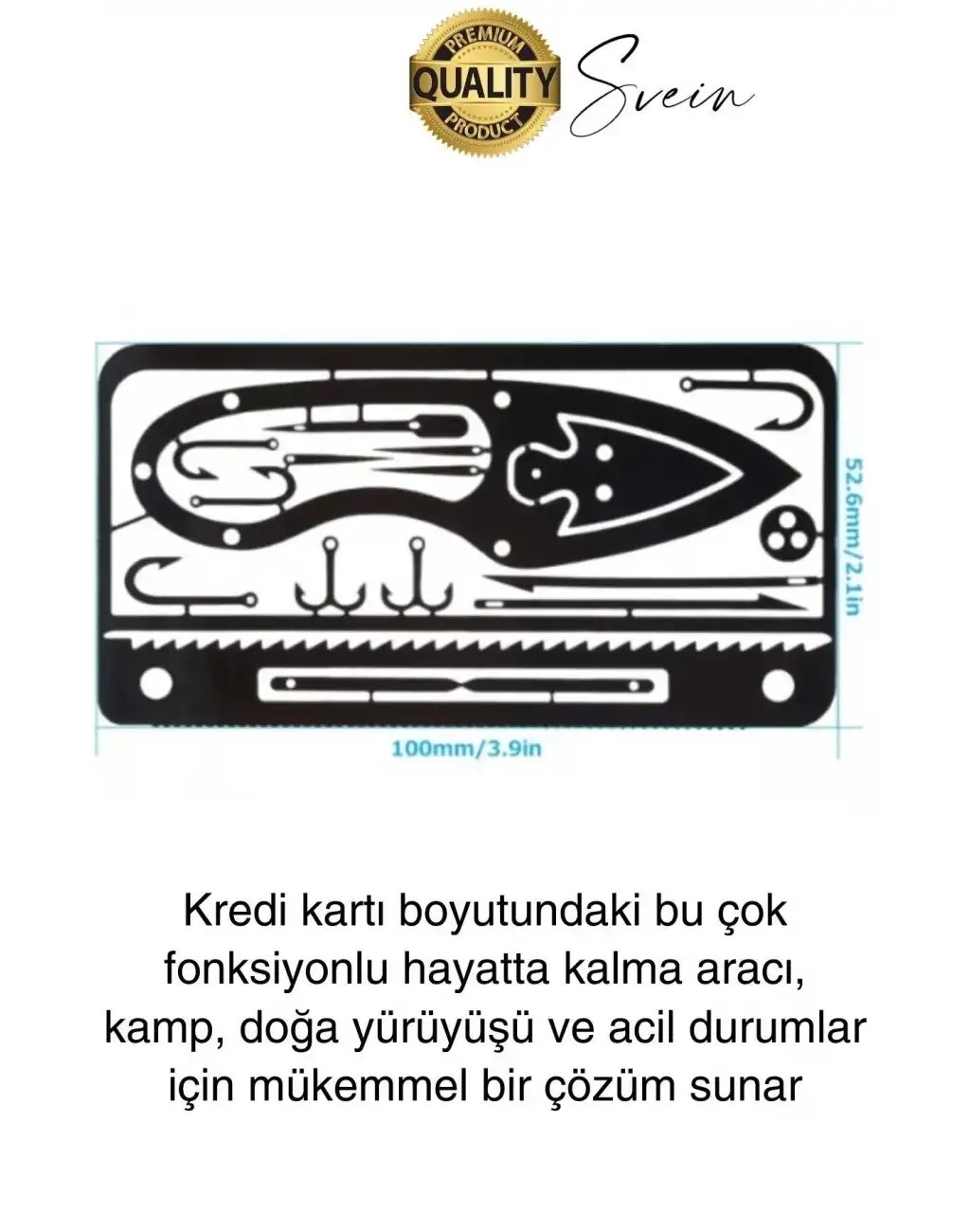 Paslanmaz Çelik Çok Fonksiyonlu İşlevsel Balıkçı Kiti Hayatta Kalma Balık Tutma Olta Uç Seti Cep Boy