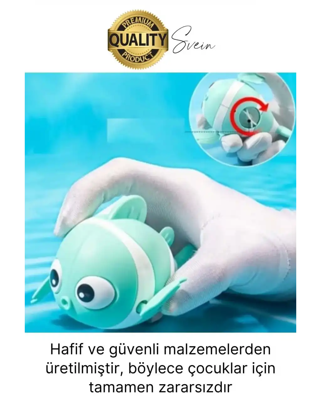 Kurmalı Balık Bebek Banyo Oyuncağı Arkadaşı Deniz Şişme Havuz Küvet Suda Yüzen Eğlenceli Oyuncak