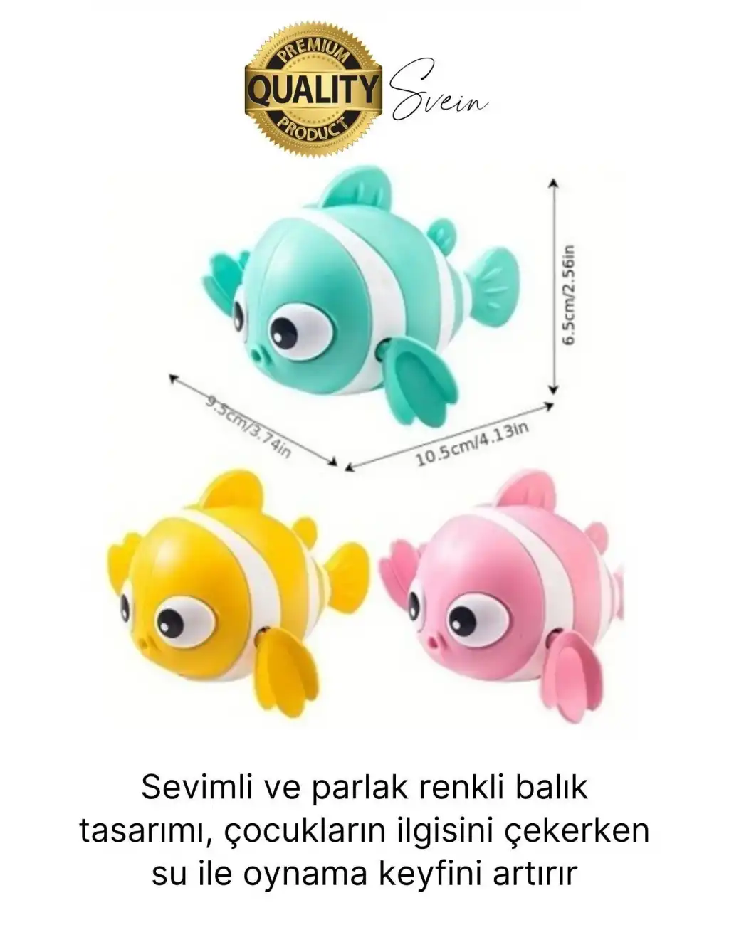 Kurmalı Balık Bebek Banyo Oyuncağı Arkadaşı Deniz Şişme Havuz Küvet Suda Yüzen Eğlenceli Oyuncak