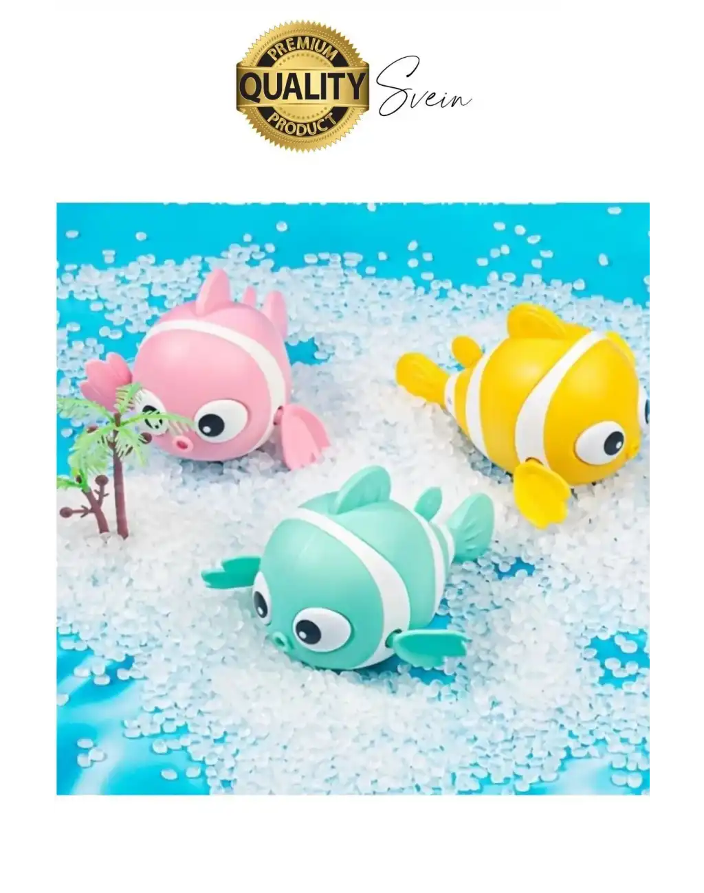 Kurmalı Balık Bebek Banyo Oyuncağı Arkadaşı Deniz Şişme Havuz Küvet Suda Yüzen Eğlenceli Oyuncak