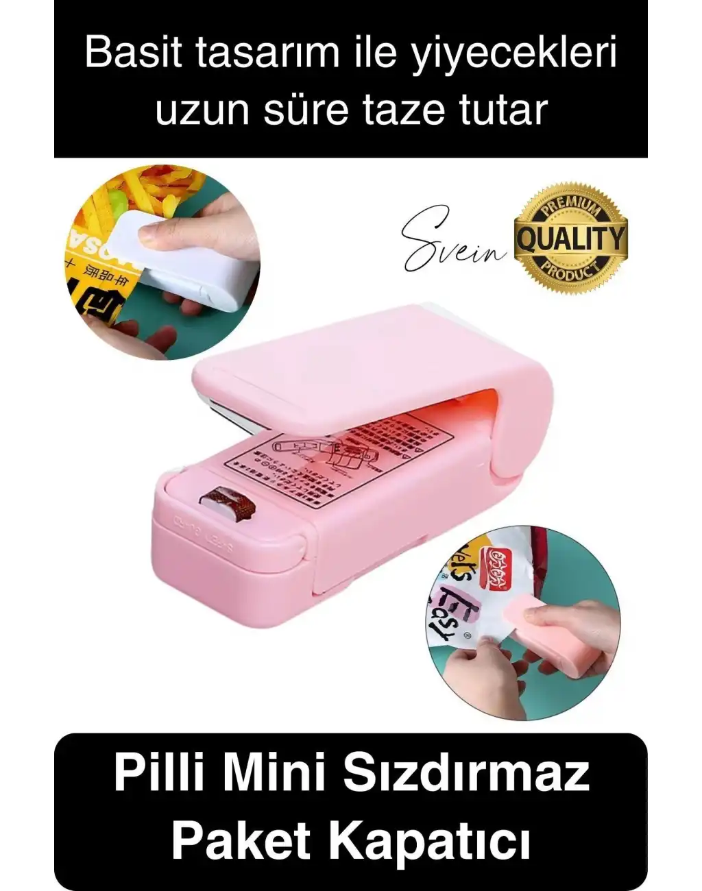 Pilli Pratik Mini Sızdırmaz Isıtmalı Poşet Ambalaj Ağzı Kapatma Makinesi Yapıştırma Taşınabilir