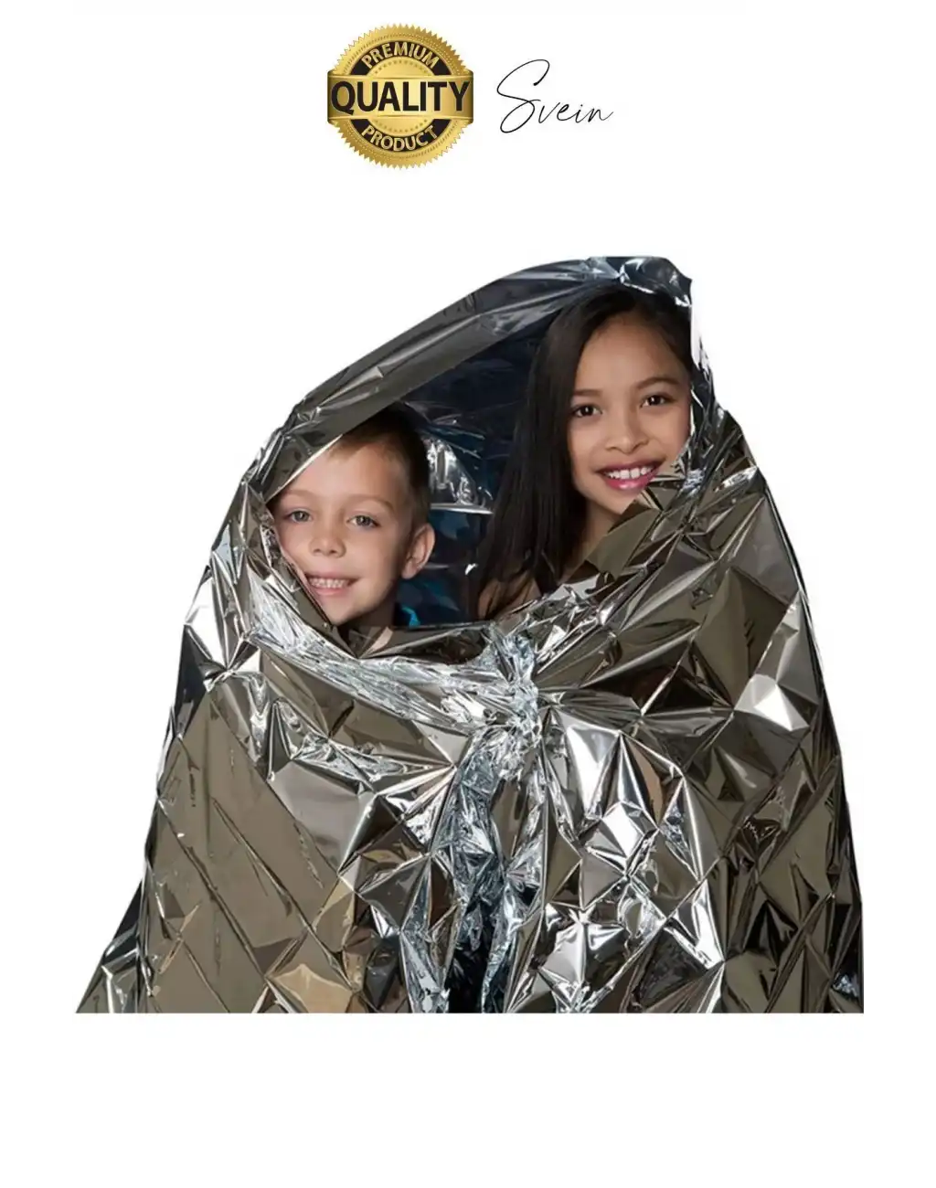Soğuk Sıcak Tutan Çift Taraflı Gümüş Acil Durum Battaniyesi Termal Yanık Hayatta Kalma Kamp Deprem