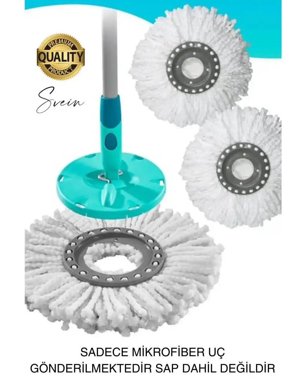 Ultra Emici Yedek Mop Başlığı Mikrofiber Paspas Püsküllü Temizlik Fayans Parke Laminant Silme Bezi