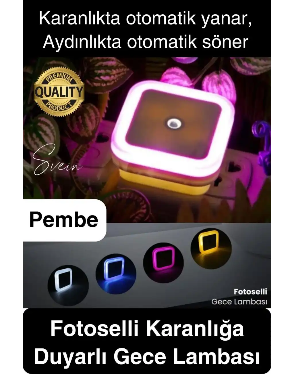 Cata Fotoselli Gece Lambası Karanlıkta Otomatik Yanıp Sönen Aydınlığa Duyarlı Koridor Antre Loş Led Işık