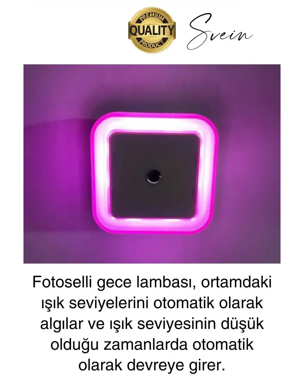 Cata Fotoselli Gece Lambası Karanlıkta Otomatik Yanıp Sönen Aydınlığa Duyarlı Koridor Antre Loş Led Işık