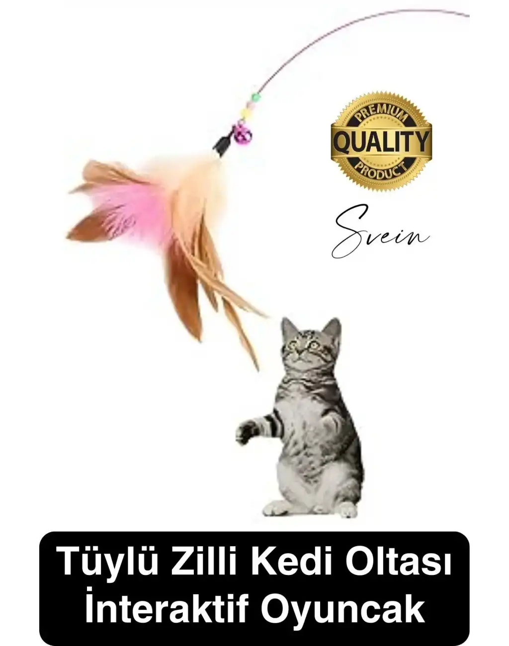 Dayanıklı Teleskopik Zilli Ve Tüylü Kedi Oyuncağı Eğlenceli Ayarlanabilir Peluş İnteraktif Olta