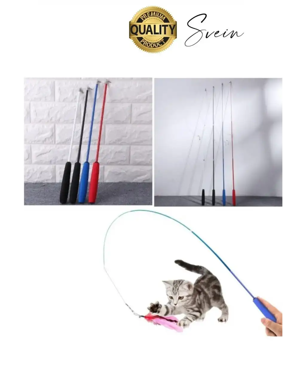 Dayanıklı Teleskopik Zilli Ve Tüylü Kedi Oyuncağı Eğlenceli Ayarlanabilir Peluş İnteraktif Olta