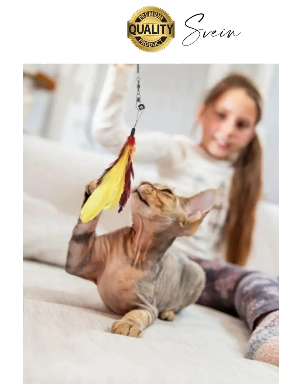 Dayanıklı Teleskopik Zilli Ve Tüylü Kedi Oyuncağı Eğlenceli Ayarlanabilir Peluş İnteraktif Olta