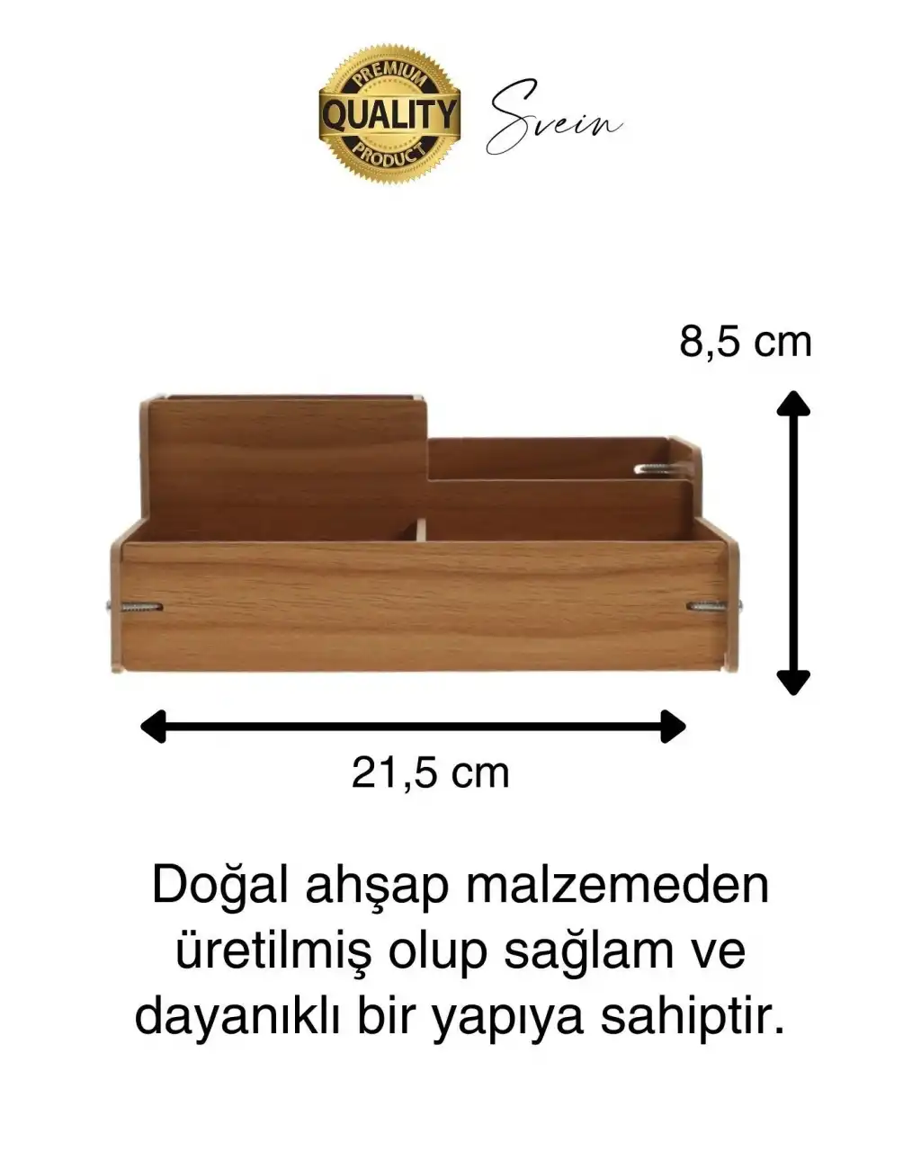Özel Üretim 4 Bölmeli Masa Üstü Ahşap Kalem Kağıt Ataş Takı Organizeri Düzenleyici Kutu Ofis Masası