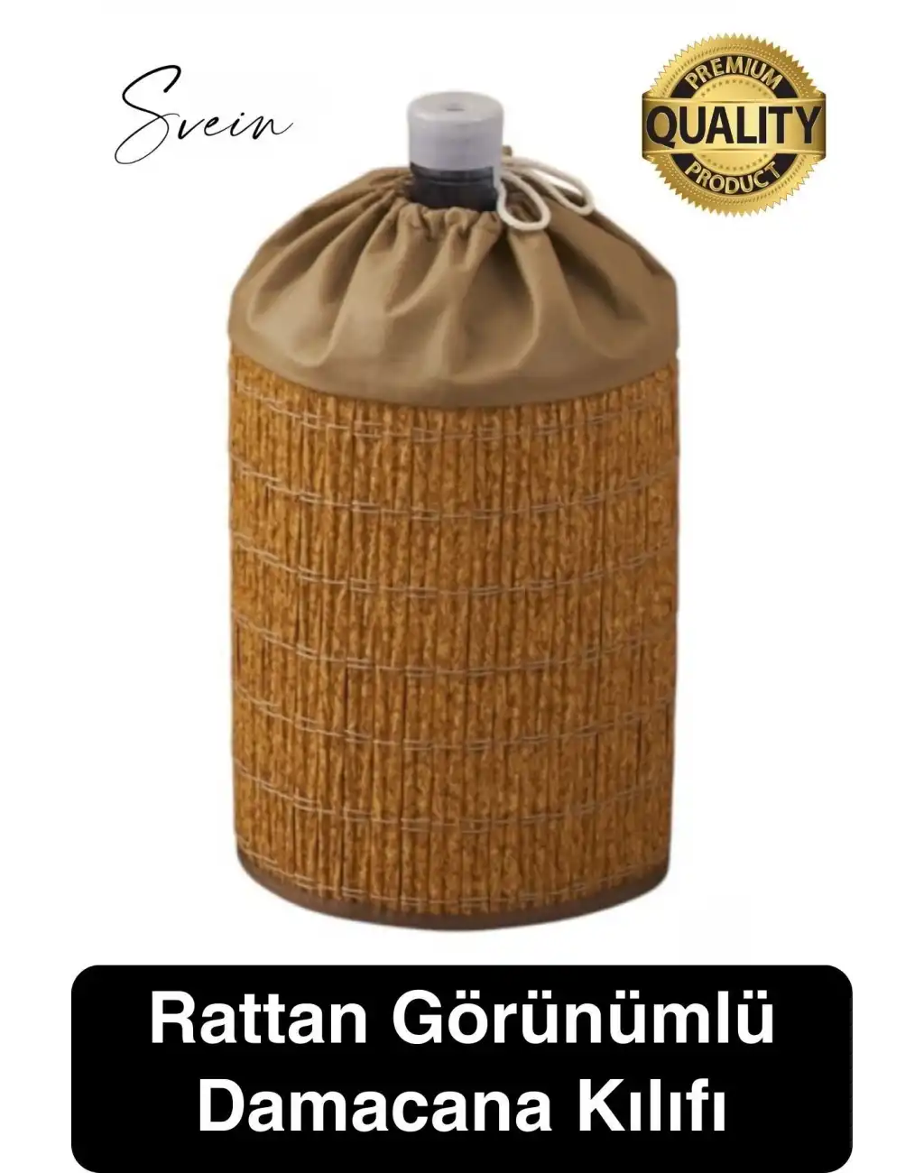 Dekoratif Özel Üretim Rattan Görünüm Su Damacana Kılıfı Mutfak Düzenleyici Katlanabilir Gizleme