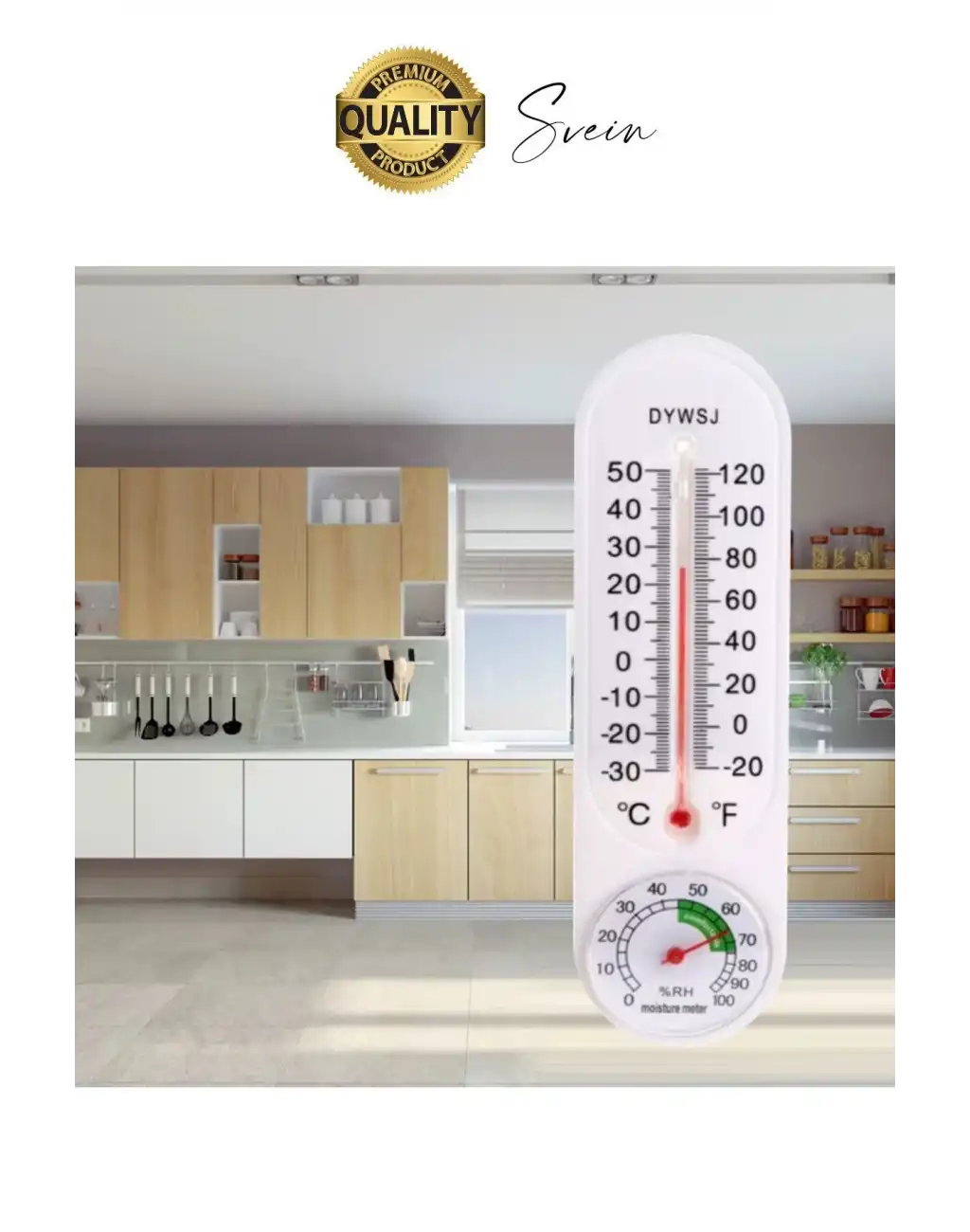 Premium Hassas İç Mekan Isı ve Nem Ölçer Termometre Sıcaklık Kontrol Ev Ofis Garaj Anlık Ölçüm Beyaz