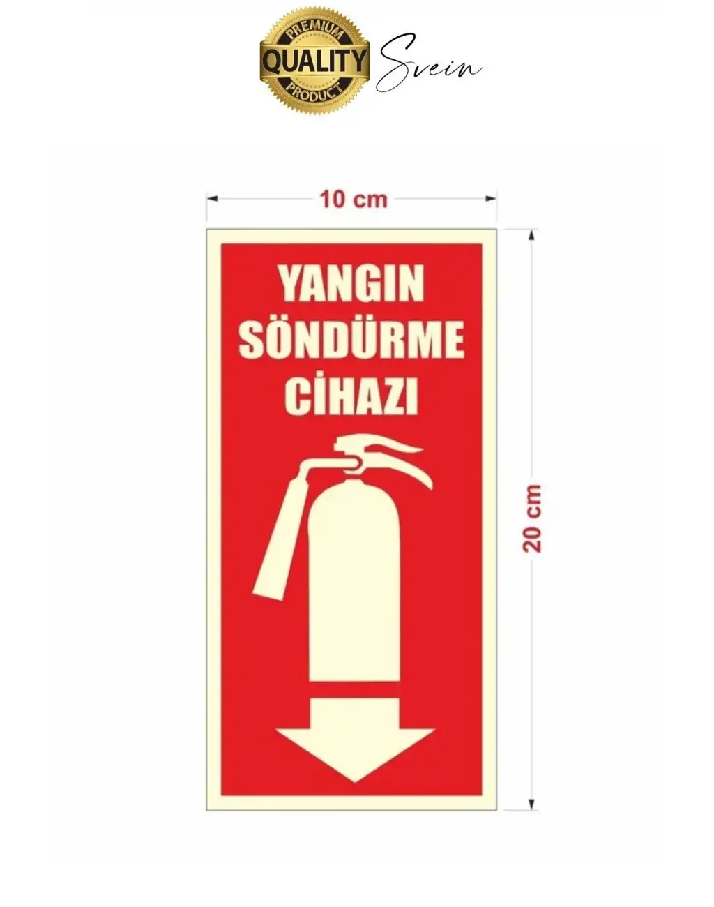 Fosforlu Karanlıkta Parlayan Yangın Söndürücü İşaret Uyarı İkaz Levhası Güvenlik Otopark Mağaza Depo