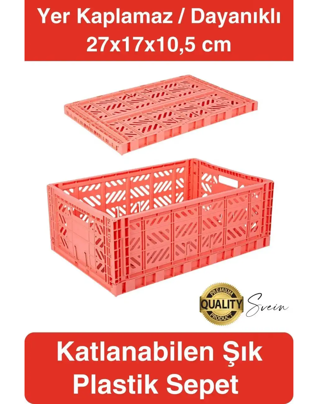 Çok Amaçlı Yer Kaplamayan Katlanabilir Renkli Kasa Sepet Sebze Meyve Eşya Saklama Organizer Kutu