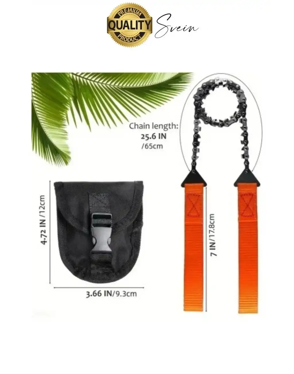 Taşınabilir Mini El Zincirli Testere Kamp Doğa Ağaç Dal Kesme Çelik Hafif Pratik Taşıma Çantası
