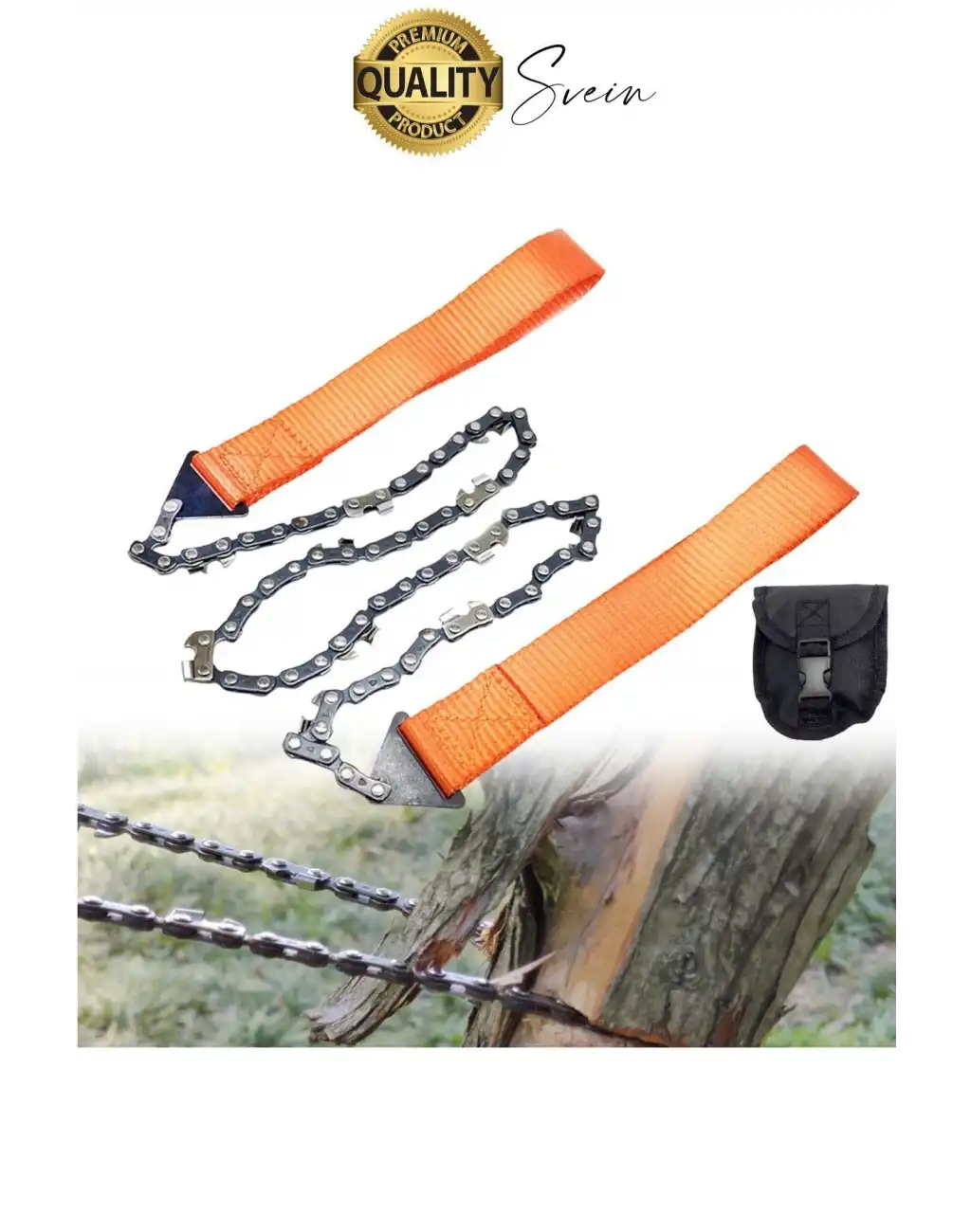 Taşınabilir Mini El Zincirli Testere Kamp Doğa Ağaç Dal Kesme Çelik Hafif Pratik Taşıma Çantası