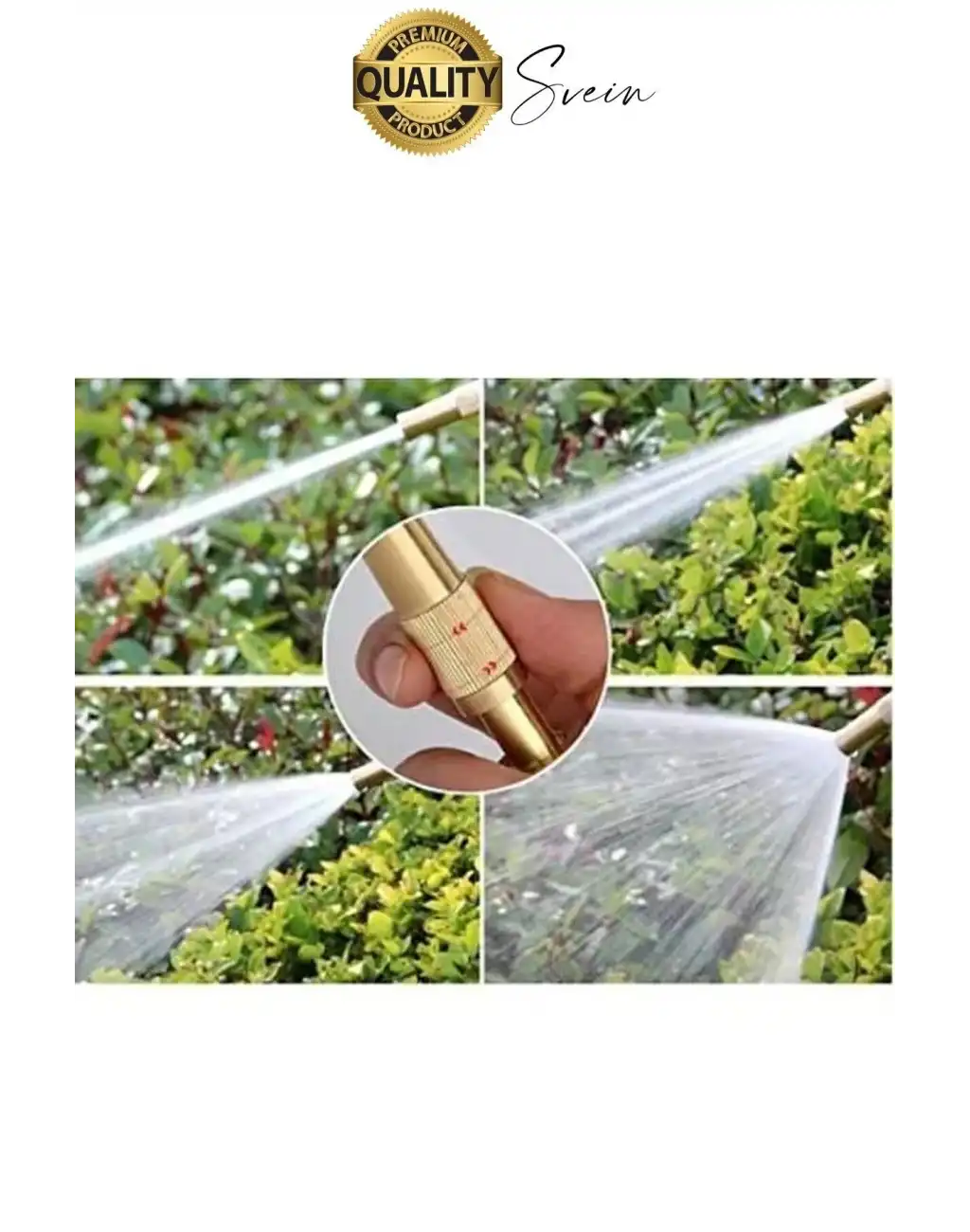 Yüksek Basınçlı Tazyikli Ayarlanabilir Hortum Başlığı Bahçe Sulama Araba Yıkama Güverte Dış Cephe