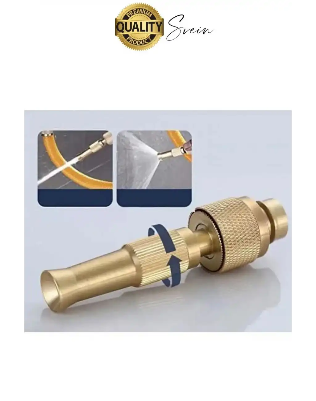 Yüksek Basınçlı Tazyikli Ayarlanabilir Hortum Başlığı Bahçe Sulama Araba Yıkama Güverte Dış Cephe