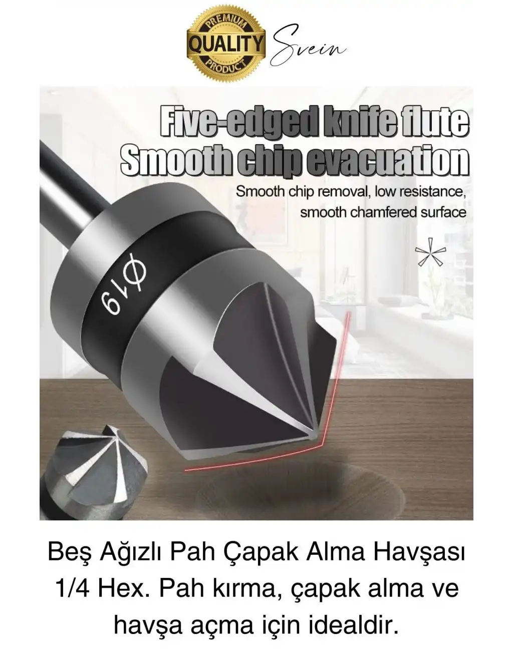 A Kalite 3 Parça Premium Havşa Açma Matkap Ucu Seti HSS Bits Uçlu Paslanmaz Çelik Kalın 12-16-19 mm