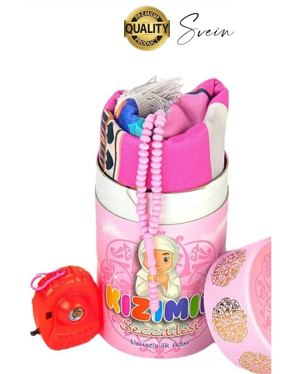 Özel Üretim Kız Çocuk Namaza İlk Adım Seccade Tesbih Seti Kızımın Seccadesi Oyuncak Hazırlık Hediye
