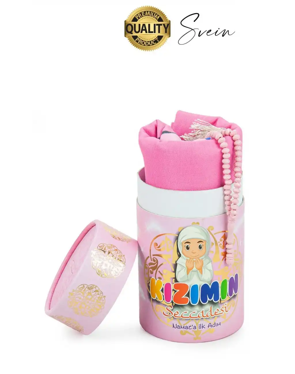 Özel Üretim Kız Çocuk Namaza İlk Adım Seccade Tesbih Seti Kızımın Seccadesi Oyuncak Hazırlık Hediye