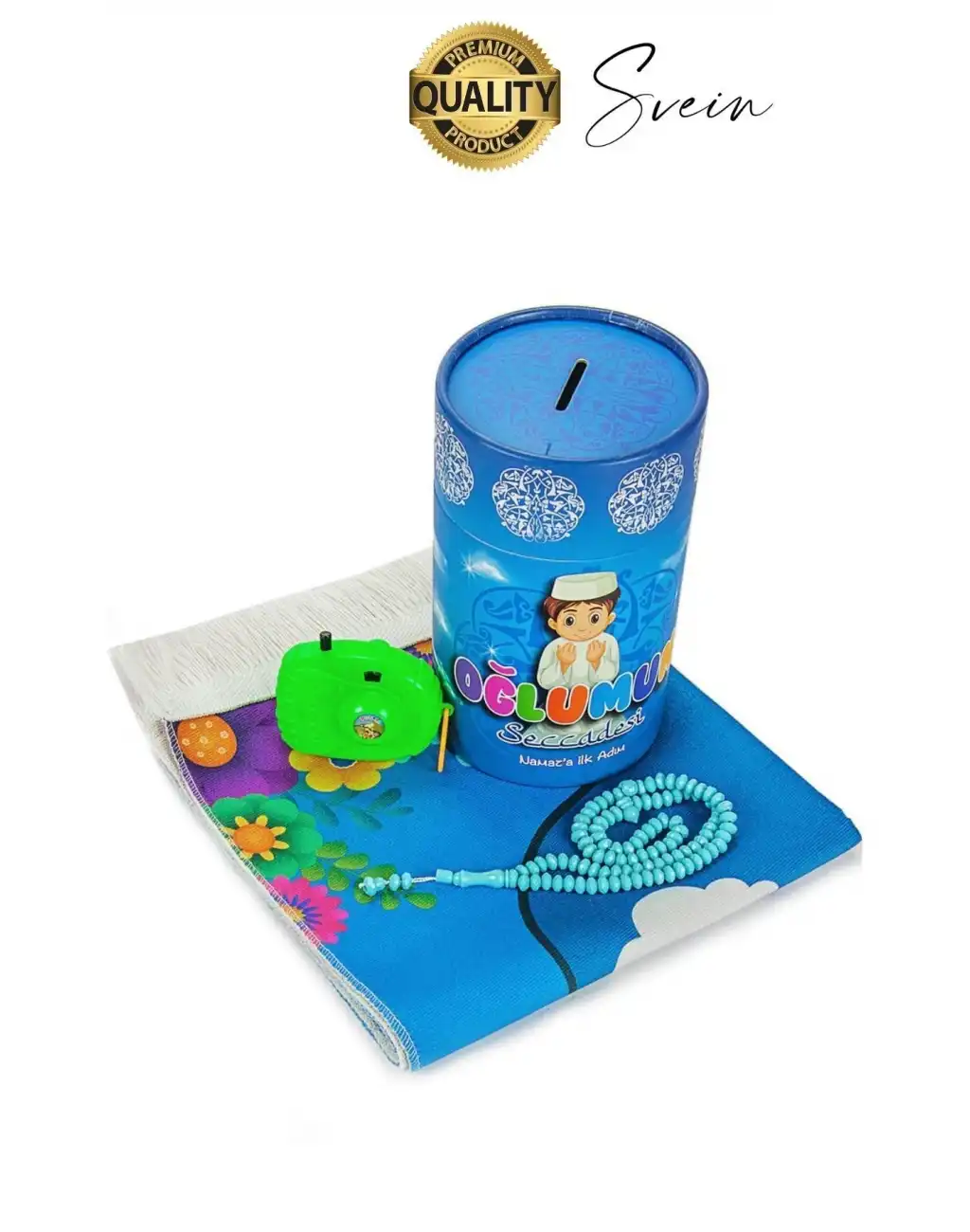 Özel Üretim Erkek Çocuk Namaza İlk Adım Seccade Tesbih Seti Oğlumun Seccadesi Oyun Hazırlık Hediye