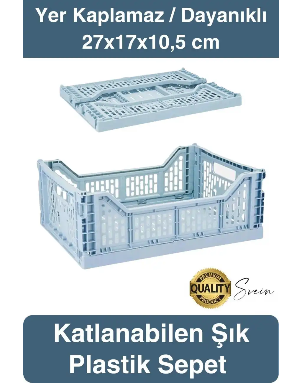 Çok Amaçlı Yer Kaplamayan Katlanabilir Renkli Kasa Sepet Sebze Meyve Eşya Saklama Organizer Kutu