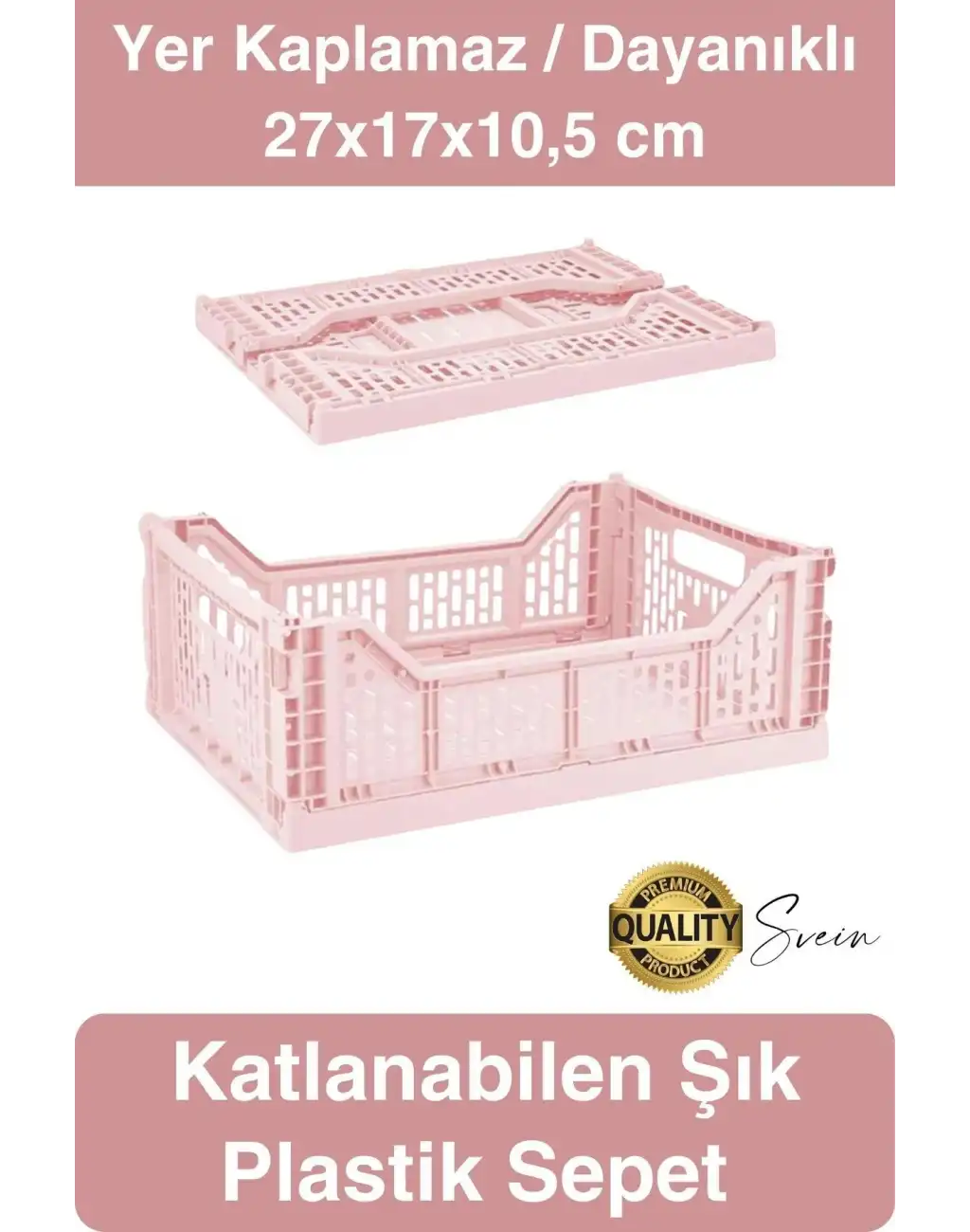 Çok Amaçlı Yer Kaplamayan Katlanabilir Renkli Kasa Sepet Sebze Meyve Eşya Saklama Organizer Kutu