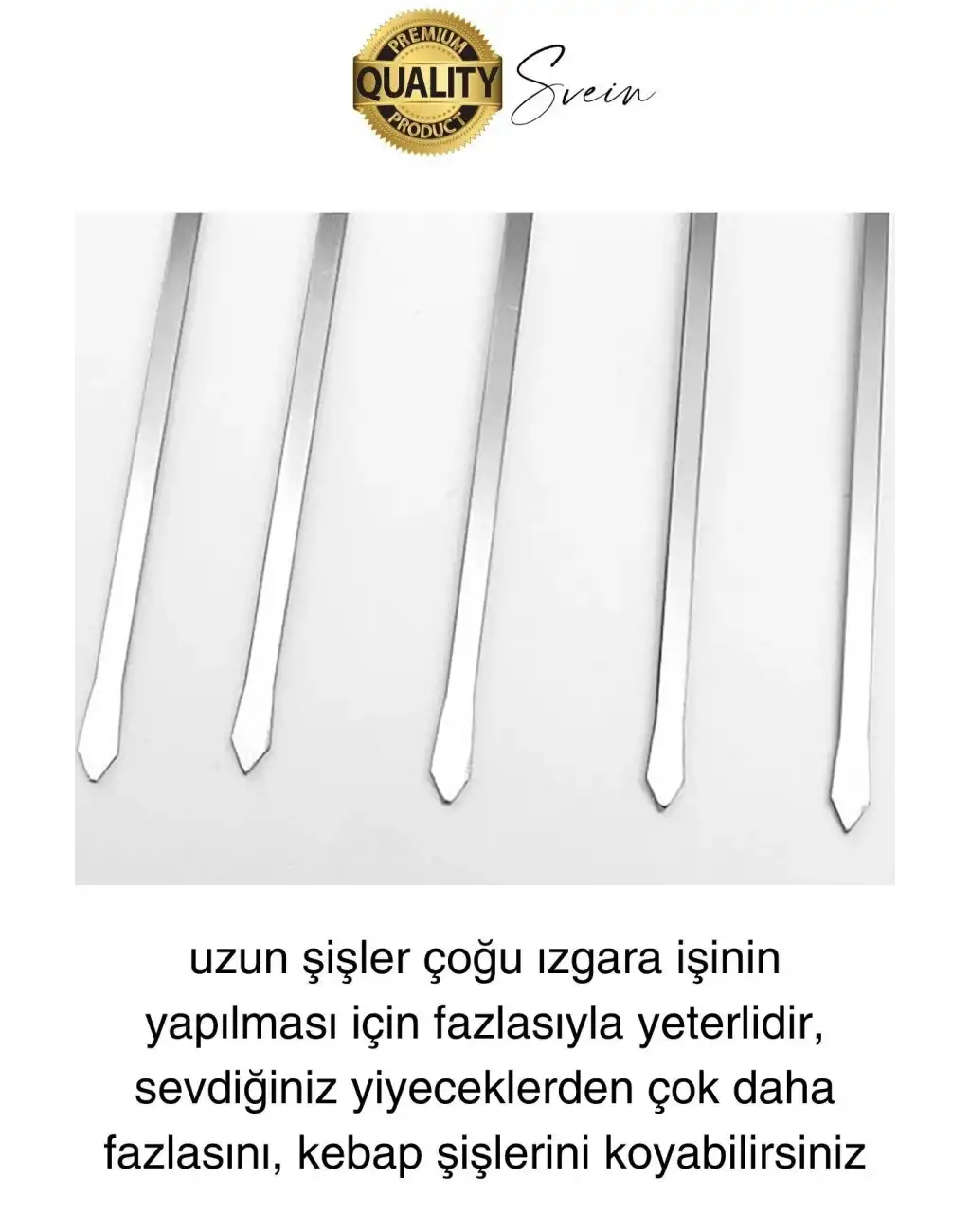 3 Adet 40 cm Premium Paslanmaz Çelik Saplı Izgara Şişleri Et Tavuk Barbekü Kebap Mangal Adana Urfa