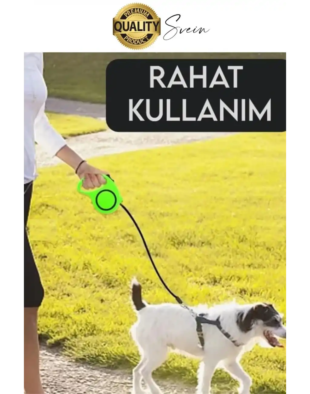 3 Metre Makaralı Otomatik Uzayabilen Geri Çekilebilen Köpek Tasması Boyun Gezdirme Kuvvetli Tutuş