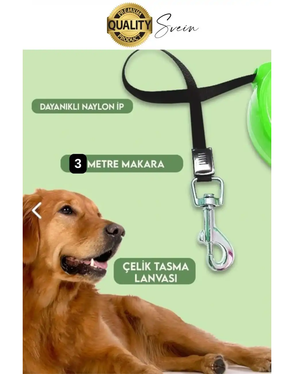 3 Metre Makaralı Otomatik Uzayabilen Geri Çekilebilen Köpek Tasması Boyun Gezdirme Kuvvetli Tutuş