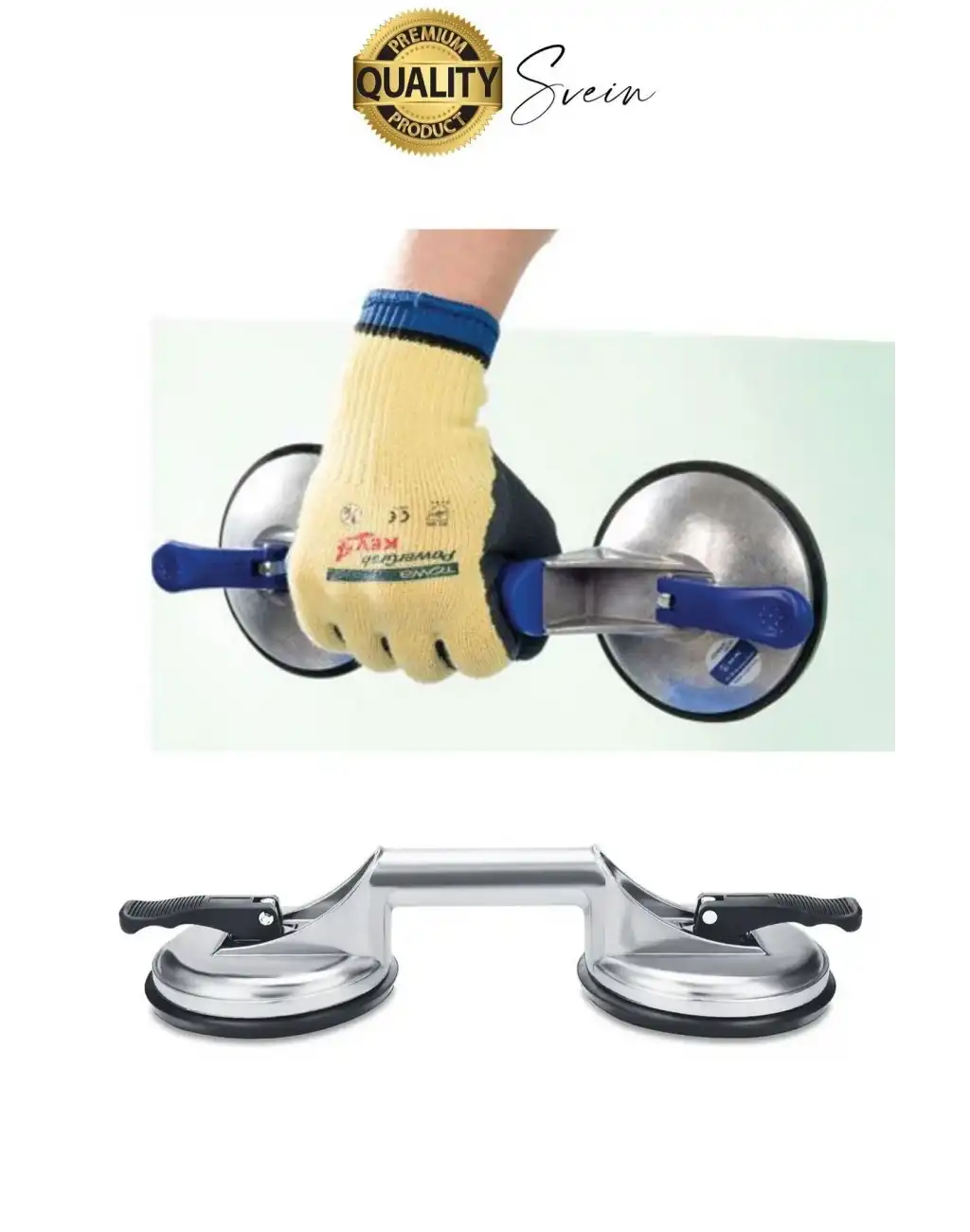 70 Kg Kapasiteli İkili Cam Vantuzu Alüminyum Vakumlu Taşıma Kaporta Göçük Çektirme Fayans Tutucu