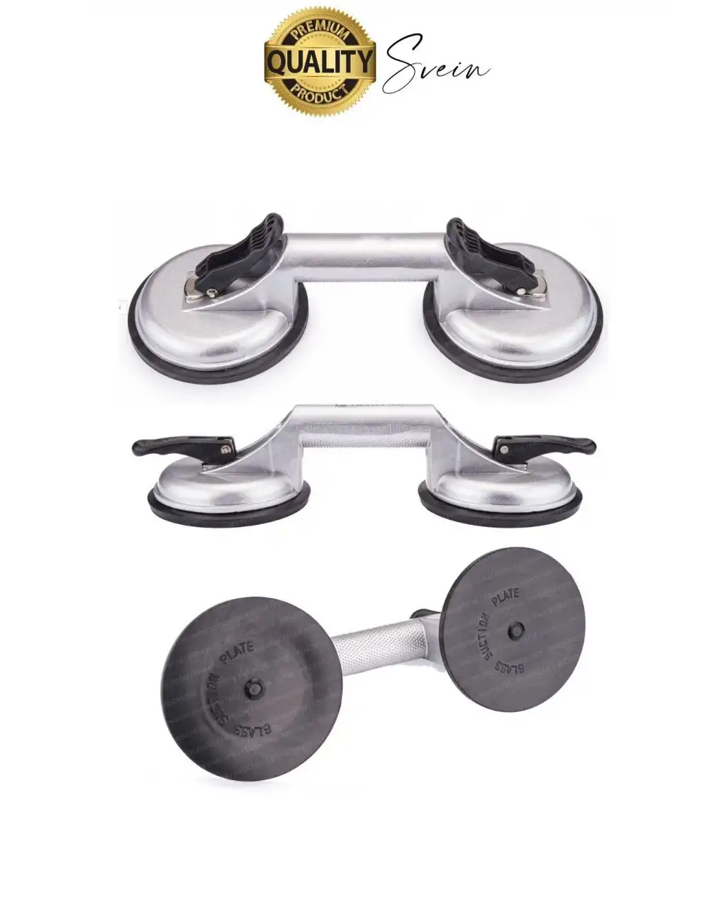 70 Kg Kapasiteli İkili Cam Vantuzu Alüminyum Vakumlu Taşıma Kaporta Göçük Çektirme Fayans Tutucu