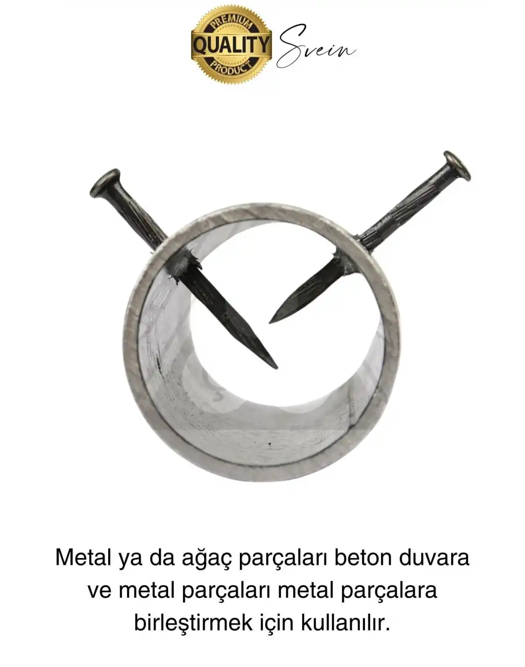 20 Adet 3x30 Kanallı Çelik Beton Çivisi 3 cm Duvar Saat Ayna Resim Tablo Asmak Ahşap Metal Sivri