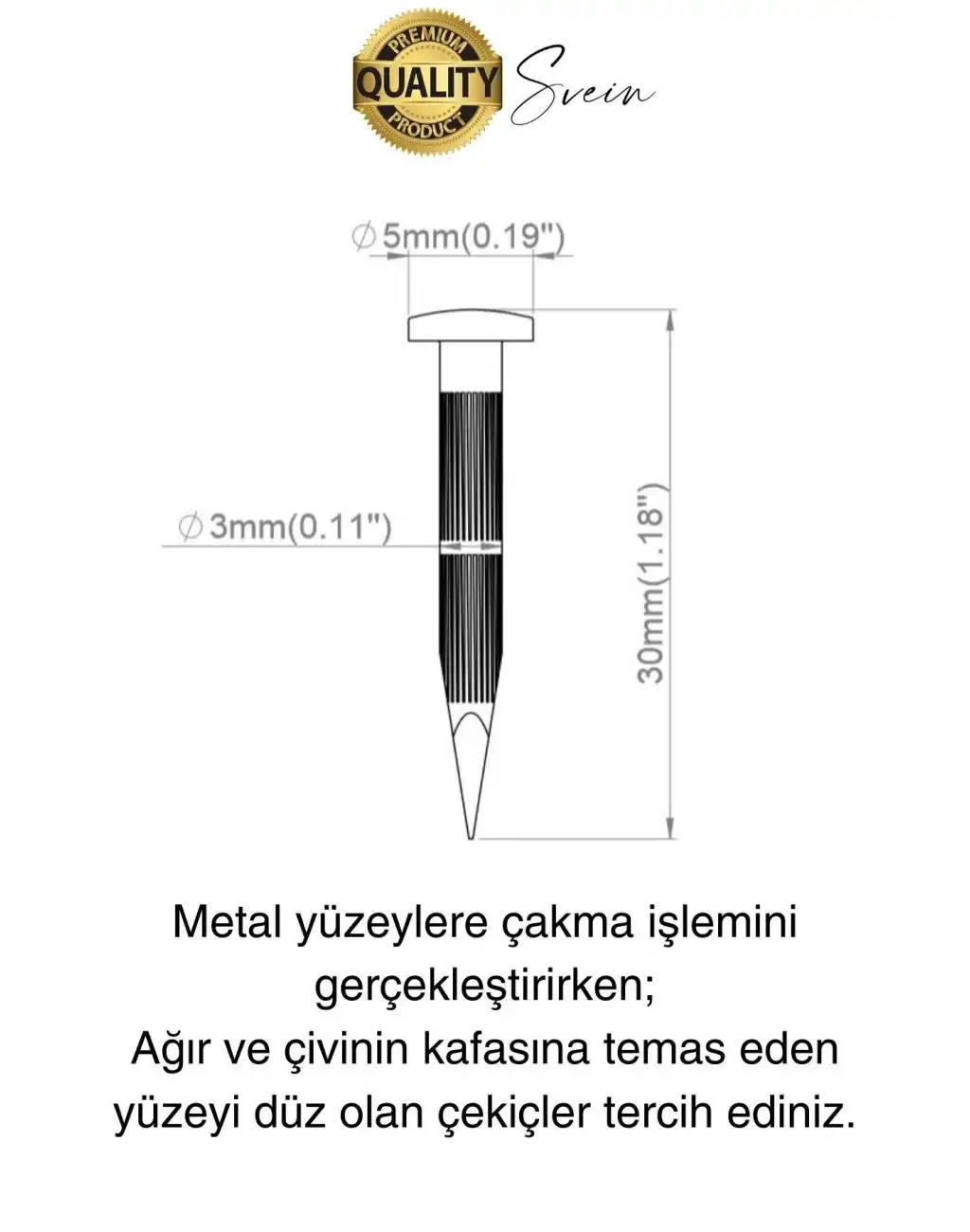 20 Adet 3x30 Kanallı Çelik Beton Çivisi 3 cm Duvar Saat Ayna Resim Tablo Asmak Ahşap Metal Sivri