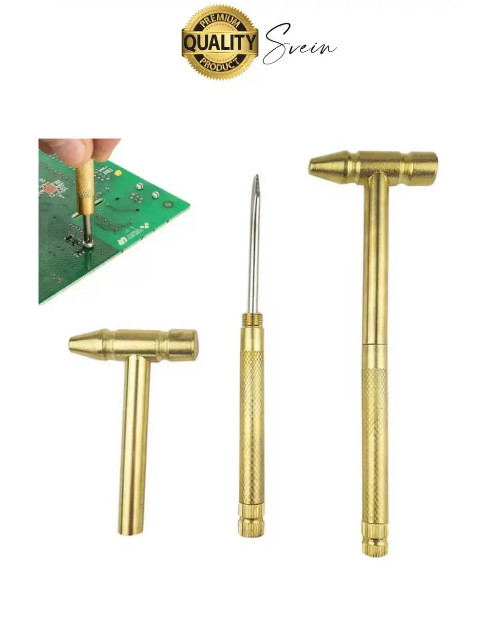 Premium 5 in 1 Çekiç Tornavida Tamir Seti Takı Saat Çok Amaçlı Çift Kafa Telefon Mücevher Kuyumcu