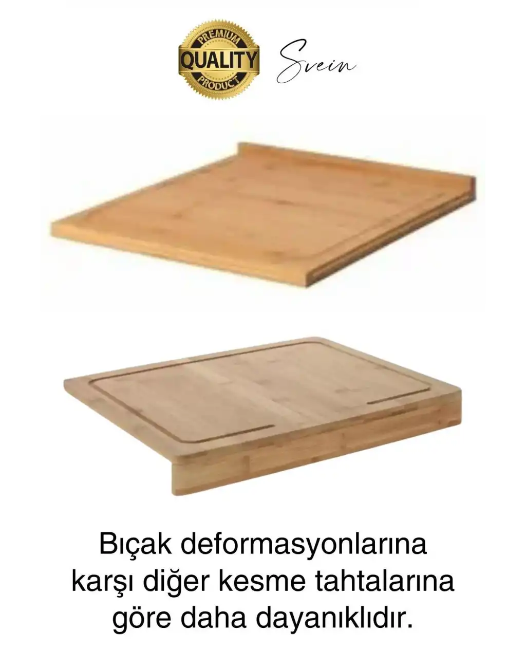 Ahşap Kesme Tahtası Panosu Doğrama Ayaklı Tezgah Üstü Hijyenik Deforme Olmaz Dayanıklı 35x24 cm