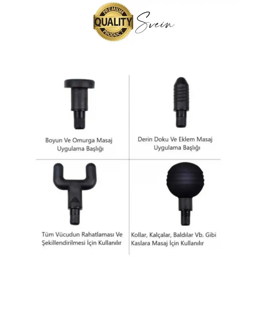 4 Başlıklı Titreşimli Yoğurmalı 6 Fonksiyonlu Masaj Aleti Tabancası Darbeli Sporcu Kas Rahatlatıcı