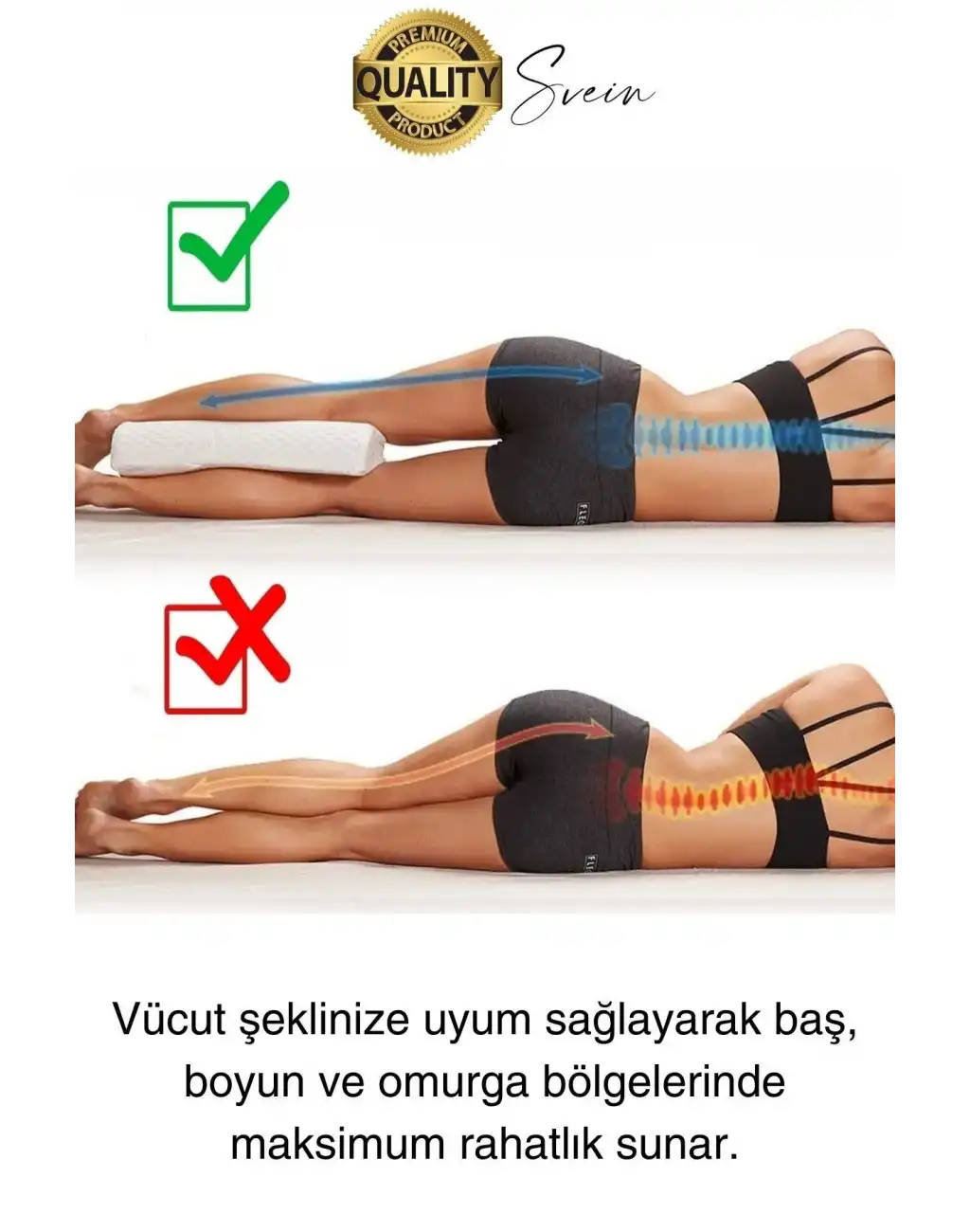 Konforlu Ergonomik Nefes Alabilen Hipoalerjenik Visco Ortopedik Horlama Uyku Yastığı Boyun