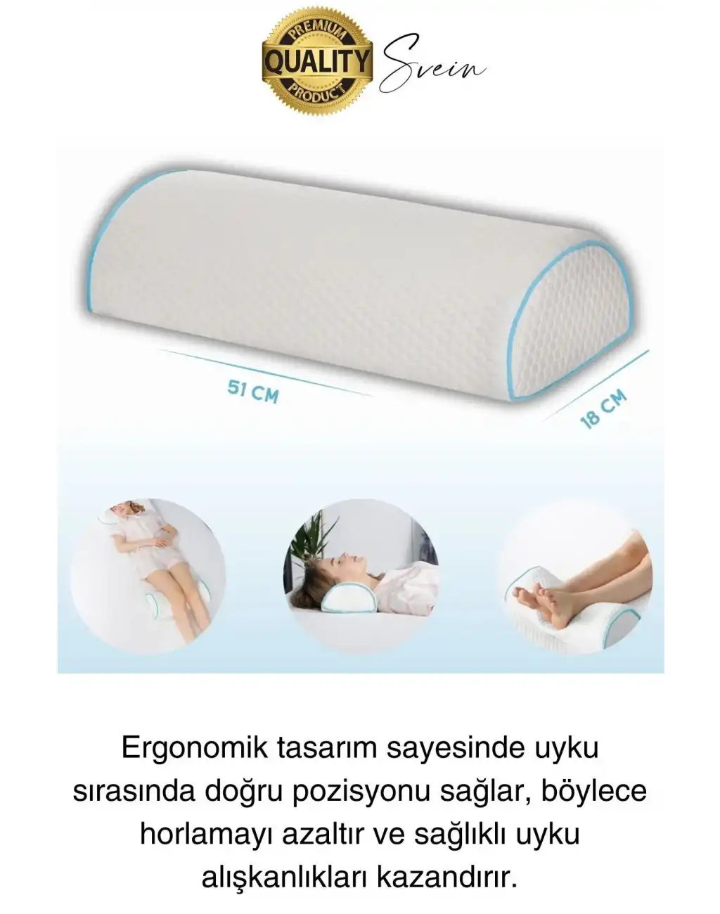 Konforlu Ergonomik Nefes Alabilen Hipoalerjenik Visco Ortopedik Horlama Uyku Yastığı Boyun