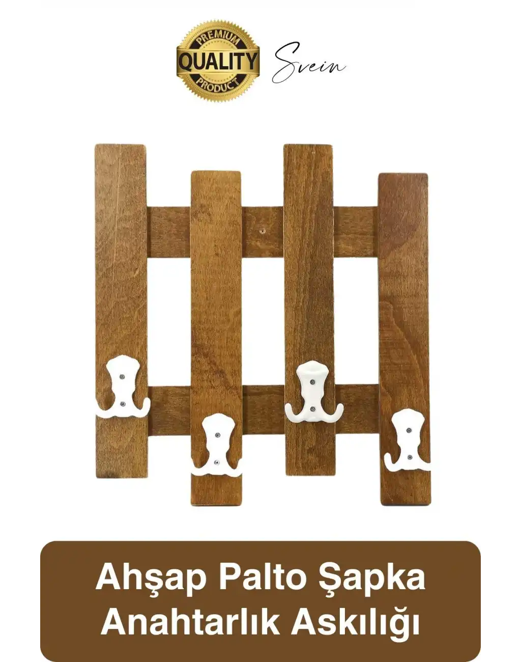 Özel Tasarım 5 Kancalı Doğal Ahşap Duvar Kapı Askısı Elbise Askılık Portmanto Vestiyer Anahtarlık