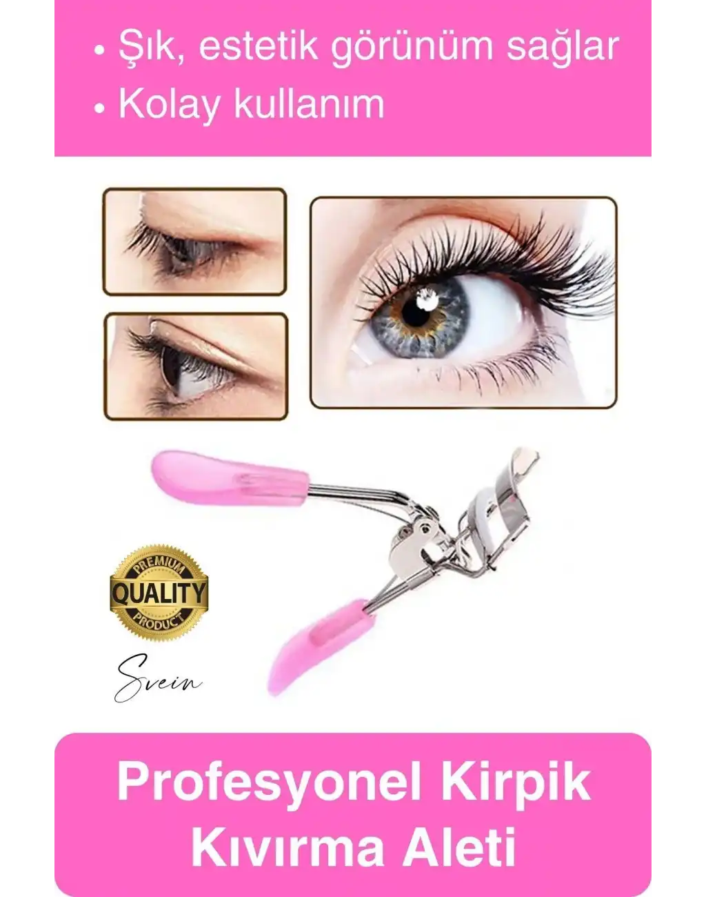 Premium Kirpik Kıvırma Makinesi Manuel Paslanmaz Çelik Şekillendirici Eyelash Curler Kıvırıcı