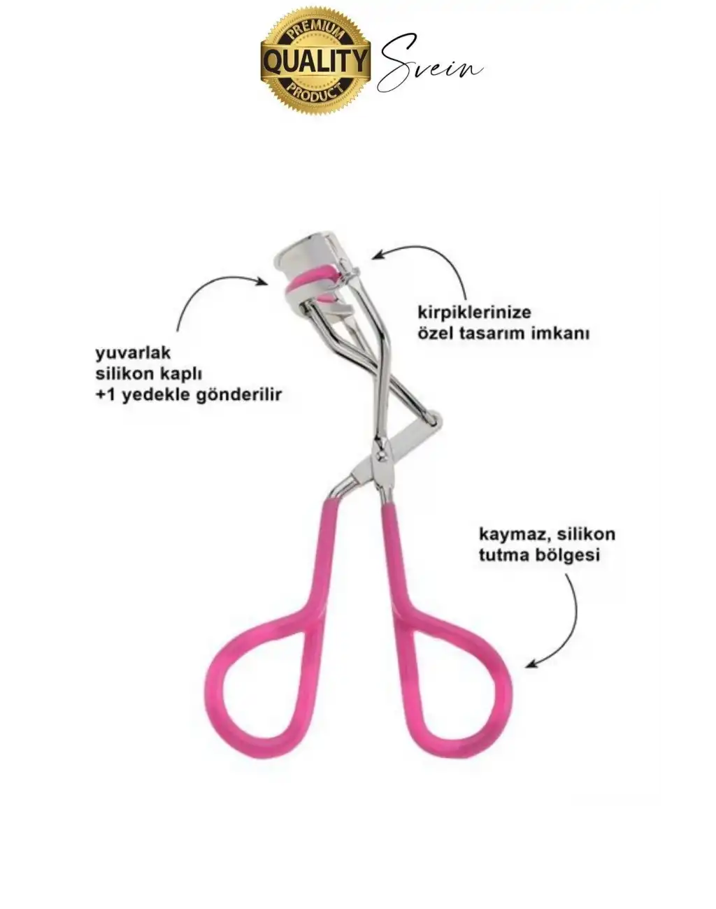 Premium Kirpik Kıvırma Makinesi Manuel Paslanmaz Çelik Şekillendirici Eyelash Curler Kıvırıcı