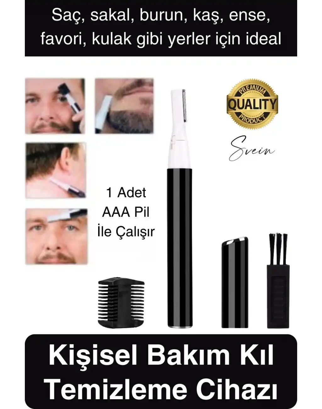 Kişisel Burun Kulak Kılı Alma ve Temizleme Makinası Favori Ense Kaş Şekillendirme Bıyık Sakal