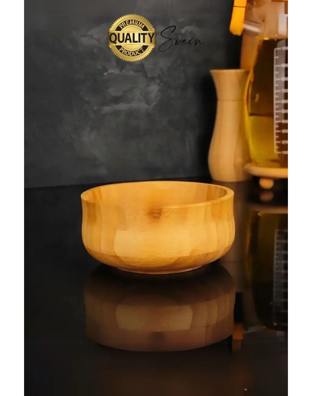 Özel Üretim Doğal Bambu Yuvarlak Çerezlik Kasesi Tabağı Lokumluk Sunumluk Masa Zeytinlik Kahvaltılık