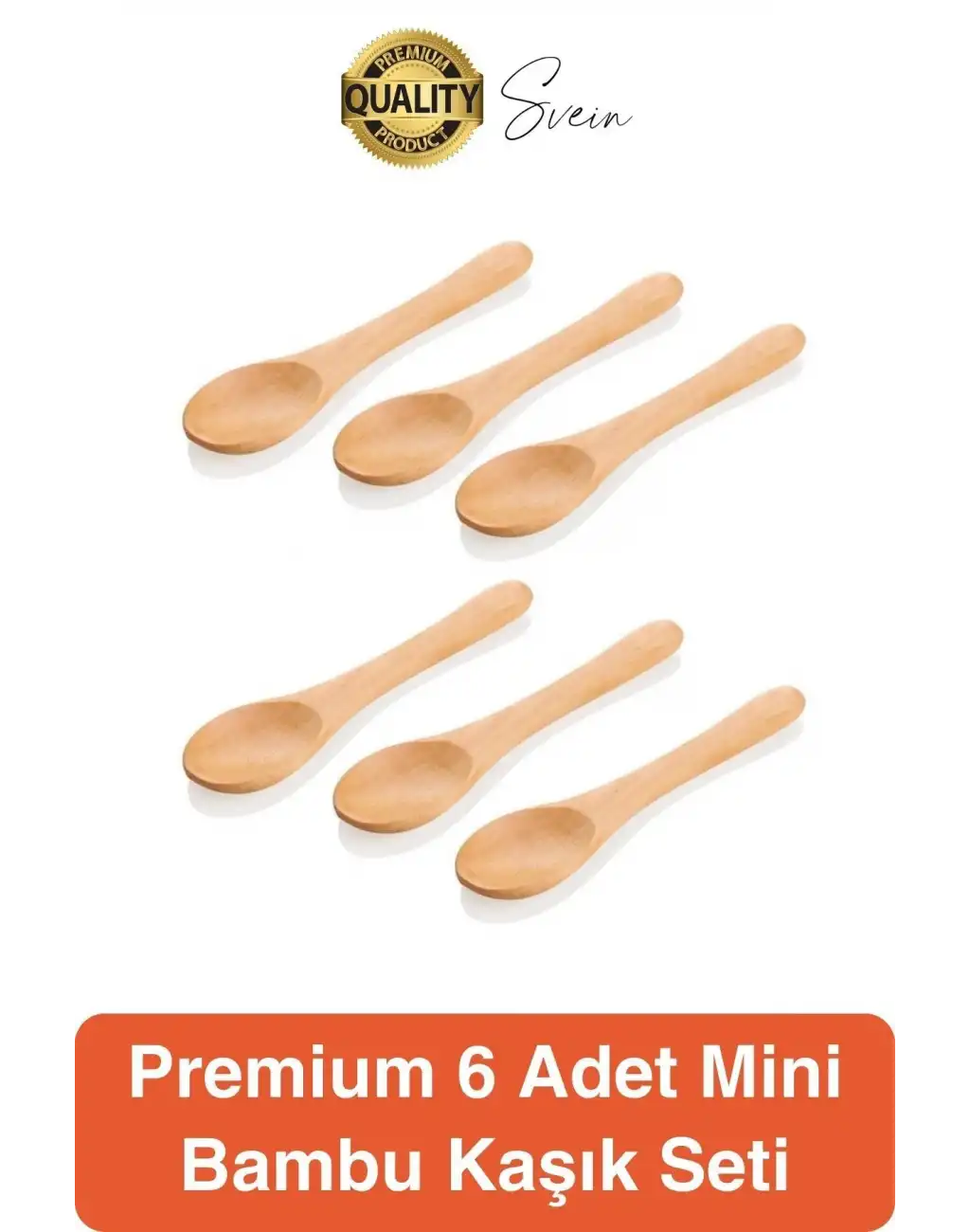 6lı Mini Bambu Mama ve Baharat Kaşığı Seti Ahşap Çevre Dostu Mutfakta Reçel Bal Dondurma Çorba