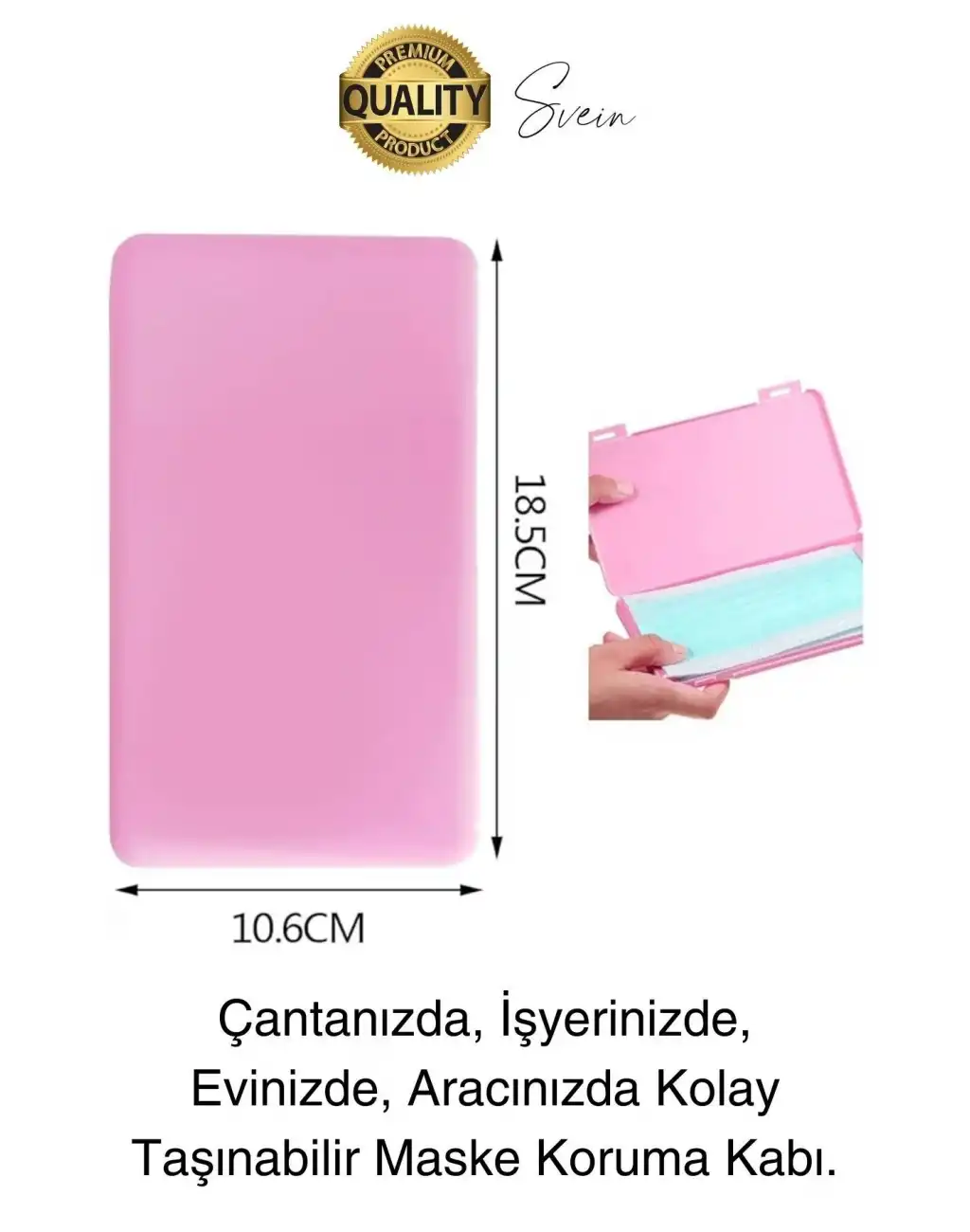 Taşınabilir Çok Amaçlı Maske Saklama Kutusu Plastik Koruyucu Kılıf Mini Hijyenik Toz Geçirmez