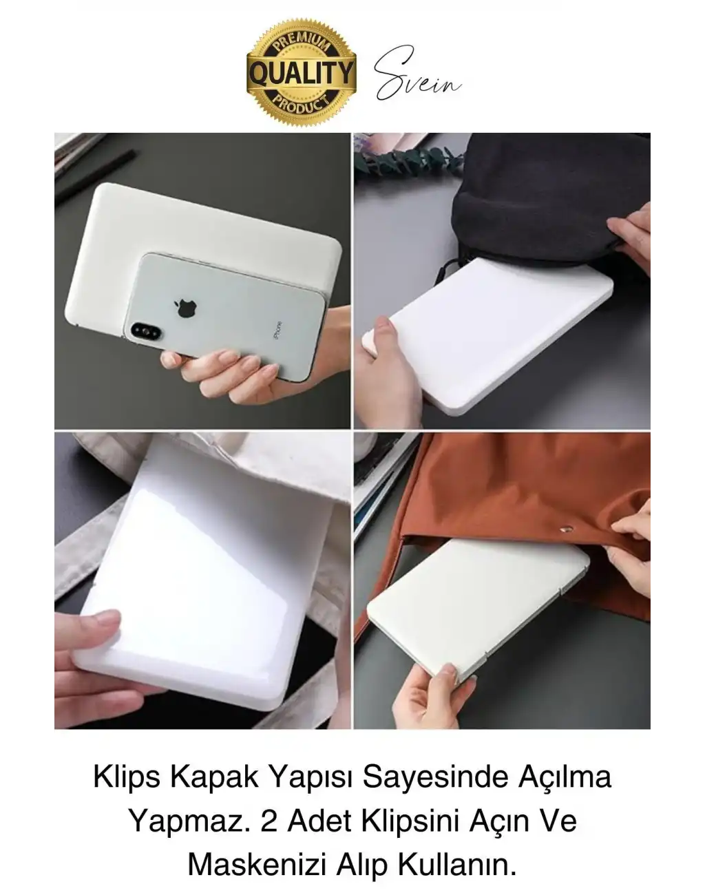 Taşınabilir Çok Amaçlı Maske Saklama Kutusu Plastik Koruyucu Kılıf Mini Hijyenik Toz Geçirmez
